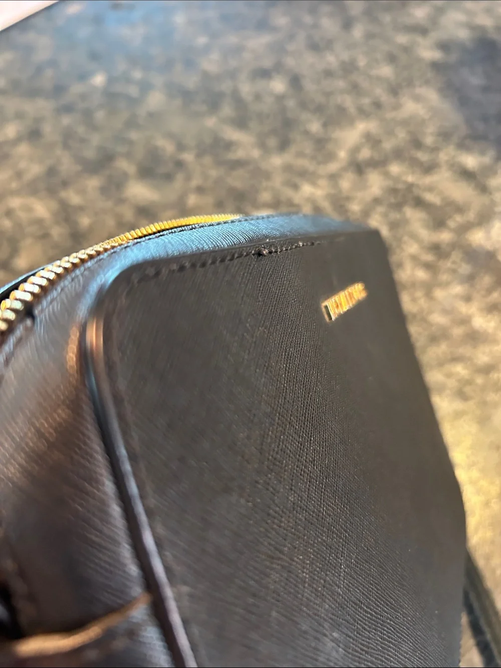 Michael Kors Black Crossbody with Gold Chain Strap